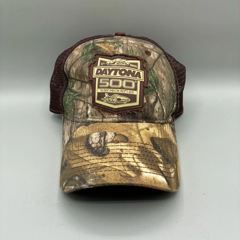 Daytona 500 NASCAR Mesh Back Camo Hat ISC Adult Adjustable